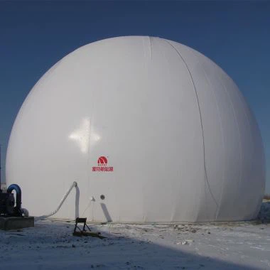 Balloon Biogas Membrane Ddeuol ar y Ddaear
